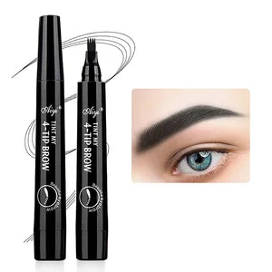 5 Colors 1pc Eyebrow Pen Waterproof 4 Split Tip Eyebrows Pen Eyebrow Tattoo Pen Waterproof Liquid Black Eyebrow Makeup Pencil