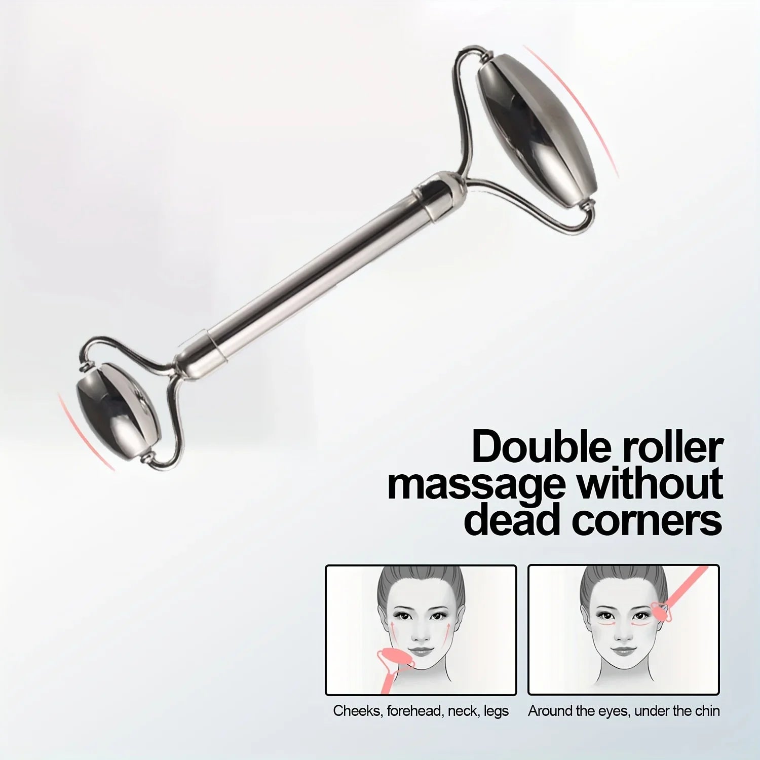 3in1 Stainless Steel Ice Face Roller & Gua Sha Facial Skincare Tool Kit Face Lifting Facial Treatment Reduce Acne Skin Care Tool