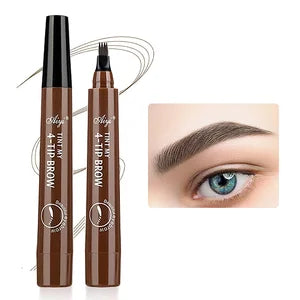 5 Colors 1pc Eyebrow Pen Waterproof 4 Split Tip Eyebrows Pen Eyebrow Tattoo Pen Waterproof Liquid Black Eyebrow Makeup Pencil