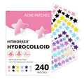 240-Pack Trendy Star Acne Patches | Multi-Color Sparkle, Your On-the-Go Skin Care Party