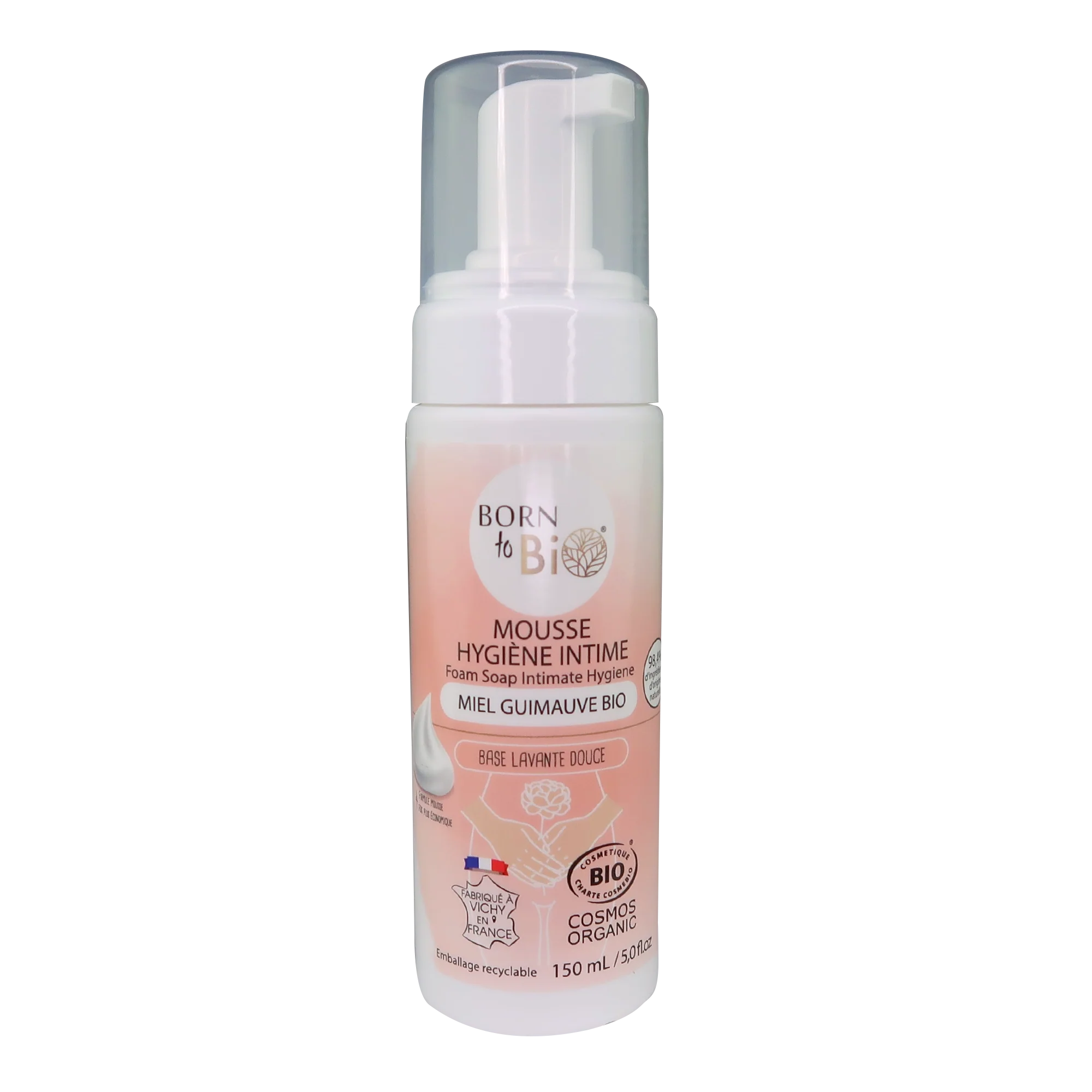 Mousse Hygiène Intime Miel et Guimauve - Certifiée Bio