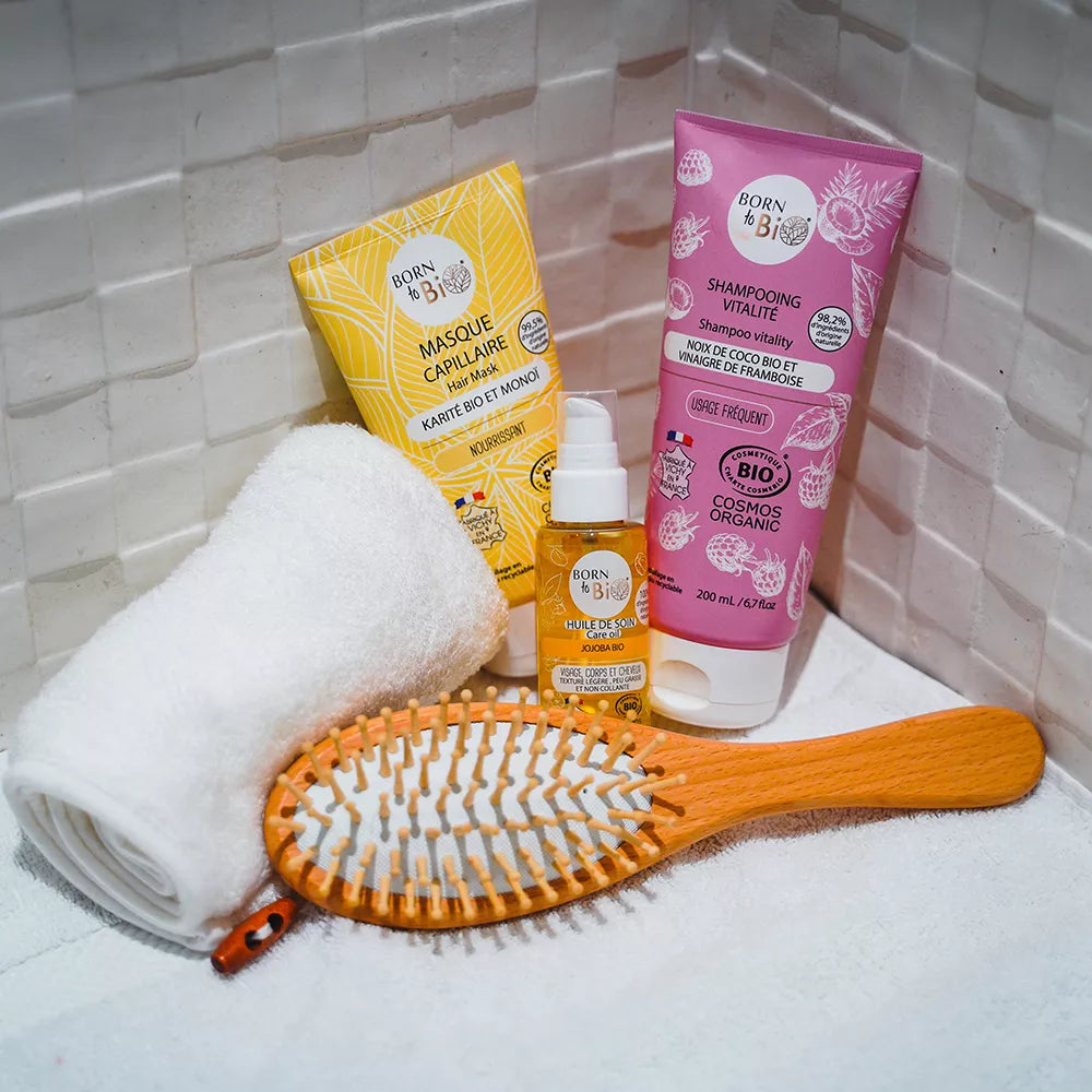 Shampooing Noix de Coco et vinaigre de framboise - Certifié Bio