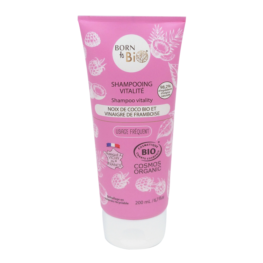 Shampooing Noix de Coco et vinaigre de framboise - Certifié Bio
